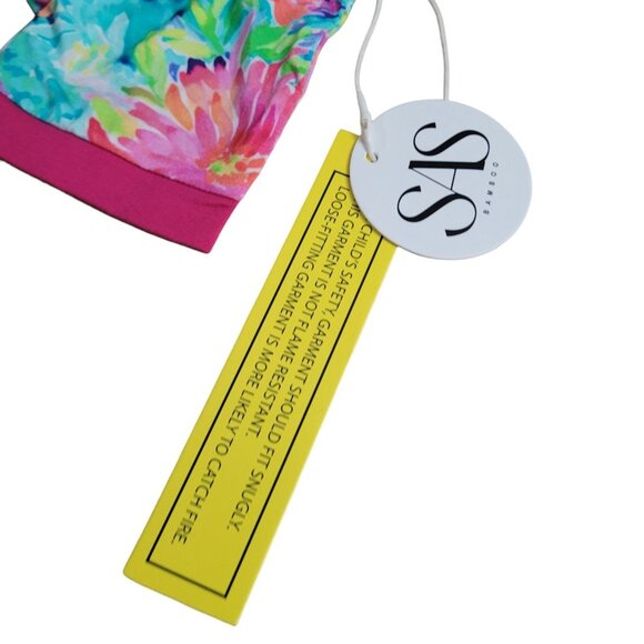 NEW SAS Bamboo Baby Girls Shortie One Piece Floral Lovely Lily Zip Romper 0-3 Mo - Picture 6 of 10